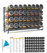 SpaceAid front view of 4-tier rack showing organized jars for quick access