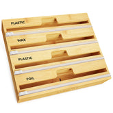 SpaceAid bamboo wrap organizer front view shows neat storage benefit