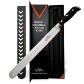 SPITJACK front view of 11 inch brisket knife showing full blade, great for precise slicing