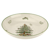 Spode 13-inch pasta bowl front view showing classic Christmas Tree and festive appeal