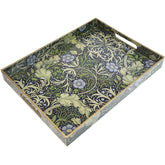 Spsyrine tray front view showing seaweed pattern and neat finish for stylish serving
