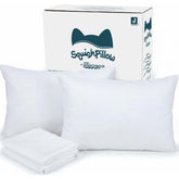 SquishPillow front view showing brand and packaging comfort