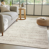 Srugn front view of 4x6 rug showing vintage pattern and welcoming look