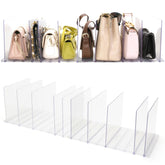 SSAWcasa front view of clear organizer showing tidy handbag storage benefit