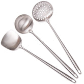 Standcn wok set front view showing three tools and durable design benefit