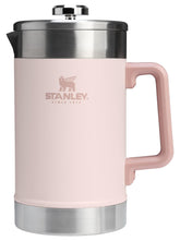 STANLEY front view of French Press showing insulated stainless steel and lid, durable heating benefit