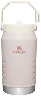 Stanley IceFlow front view showing rose quartz finish and capacity benefit