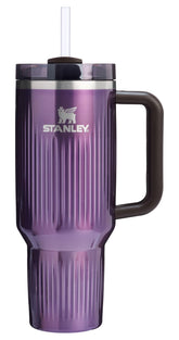 STANLEY front view of Quencher H2.0 40 oz showing fluted wisteria finish and capacity benefit