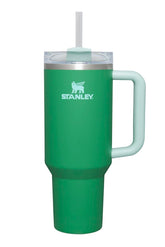 STANLEY Quencher 40 oz front view showing colorful seasonal finish and handle for easy carrying