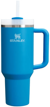 STANLEY Quencher H2.0 front view in azure showing large 40 oz capacity and durable build