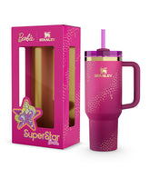 STANLEY Quencher front view showing pink purple gradient and star design, stylish hydration