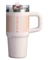 STANLEY Quencher front view showing Rose Quartz finish and compact size, durable hydration