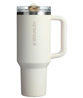 STANLEY front view of cream tumbler showing shape and capacity, great for long outings
