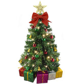 stargo front view fully decorated showing compact festive centerpiece and instant charm