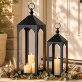 Staymoment front view pair on porch creating inviting entrance light