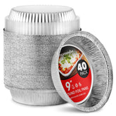 Stock Your Home front view of 9-inch pans with lids showing whole pack convenience