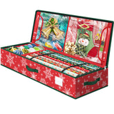StorageRight snowflake red front view shows festive pattern and sturdy construction for organization