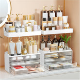 StorBin front view of full 5-tier unit showing organised skincare benefits