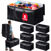 StoreHappily front packaging showing 6 black moving bags and features benefit