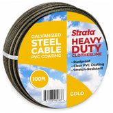 Strata clothesline front packaging showing model and length benefits