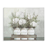 Stupell Industries canvas front view showing soft hydrangea bouquet and calm palette benefits wall warmth