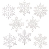 Sumind white snowflake front view showing full silhouette and easy hanging