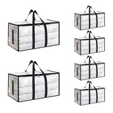 SummitFlare front view of clear packed bag showing capacity and organization