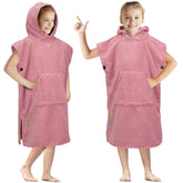 SUN CUBE front view hooded poncho showing full coverage and quick-dry benefit