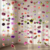 Suncalla front view of six purple garlands showing full set and packaging advantage