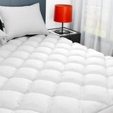 Sunflower front packaging showing king mattress pad and benefits