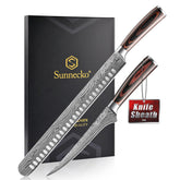 Sunnecko front packaging showing full knife set and gift box benefit