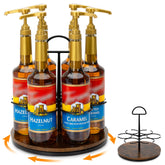 SUNNEKO front view of rotating syrup organizer showing neat bottle display and easy access