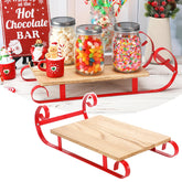 Sunnychicc sleigh front view showing organized cocoa station and festive styling