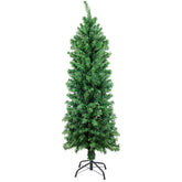 Sunnyglade front view of 4ft slim Christmas tree for space-saving decor