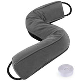 Sunolga front view showing full 72-inch draft stopper and tidy gray finish benefits home comfort