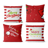 SUNWISHA front view of four red patterned covers shows festive coordination and instant style