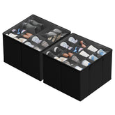 SUOCO two-pack front view showing tidy stacked shoe storage and space saving