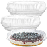 Supellectilem front view of 10 inch pie container showing clear display benefit