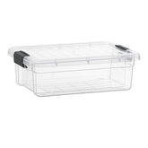 Superio front view clear bin showing contents for easy selection