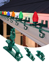 SURAIELEC front pack of 100 gutter light clips showing quantity and green color for easy storage