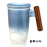 suyika Tomotime front view showing blue ceramic and lid, stylish and functional