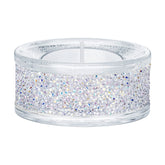 Swarovski tea light holder front view showing sparkling crystal and elegant silhouette benefit ambient glow