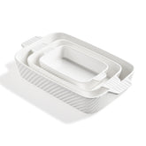 Sweejar Home front view of porcelain baking dish, stylish oven-to-table presentation