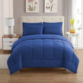 Sweet Home Collection comforter front view in royal blue showing plush look and cozy appeal