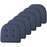 Sweet Home Collection front view of six-pack cushions shows denim blue style and cohesive decor benefit