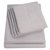 Sweet Home Collection front packaging showing queen grey stripe and complete 6-piece set benefit: easy selection