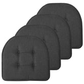 Sweet Home Collection front view cushion shows charcoal tufted cover and fit, adds comfortable seating