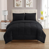 Sweet Home Collection front view of comforter set showing neat bed and stylish look benefit