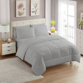 Sweet Home Collection front view showing full bed setup and neat fitted sheet to enhance bedroom style
