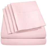 Sweet Home Collection front packaging showing pale pink queen sheet set and value